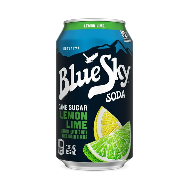 Blue Sky Lemon Lime Soda Soft Drink, 12 fl oz