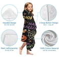 thumbnail image 7 of Happy Halloween Pattern Hooded Bath Towel，60"x35" for Ages 3 To 12 Kids, Quick Dry Lightweight Soft Microfiber Hood Beach Towel Cover Up for Kids, 7 of 7