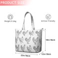 thumbnail image 4 of White Chicken Sketch Pattern Travel Tote Bags for Women Carry On,Large Weekender Bags for Women Travel,Multi Functional Duffle Bag for Work,Shopping,Sports, 4 of 5