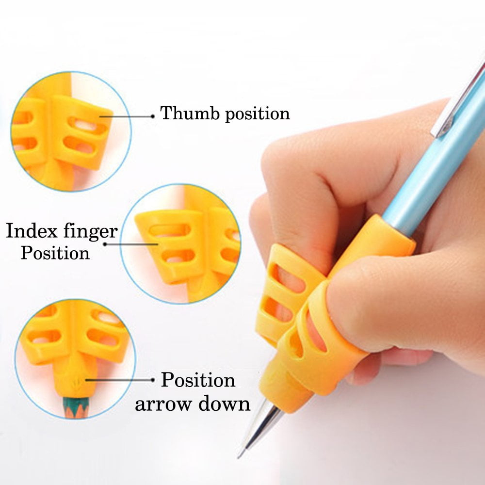 Posture Correction Two Finger Training Children Writing Aid Grip Pencil Holder~ 