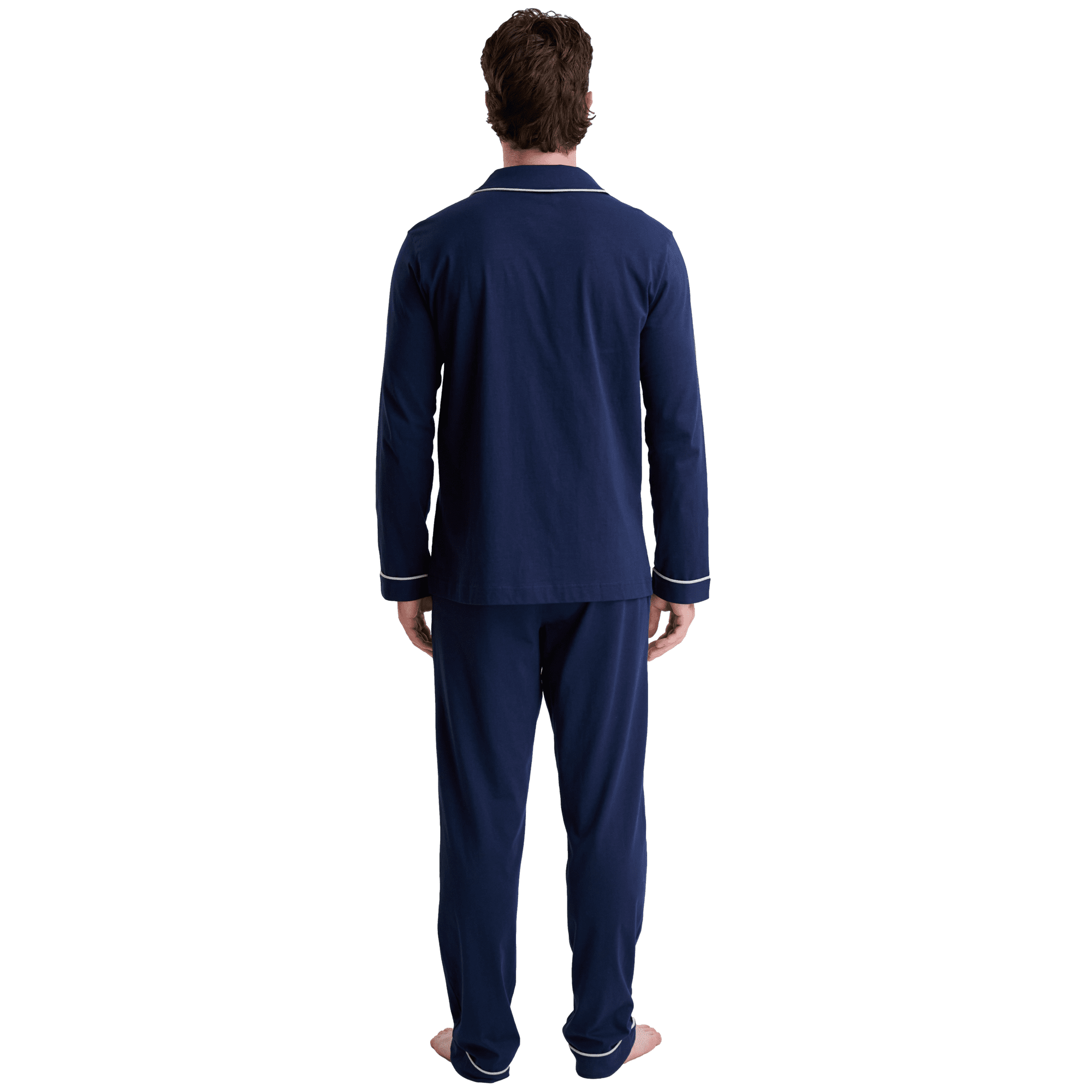 GIVEITPRO Cotton Jersey Knit Men s Long Button Down Sleepwear Pajama Set