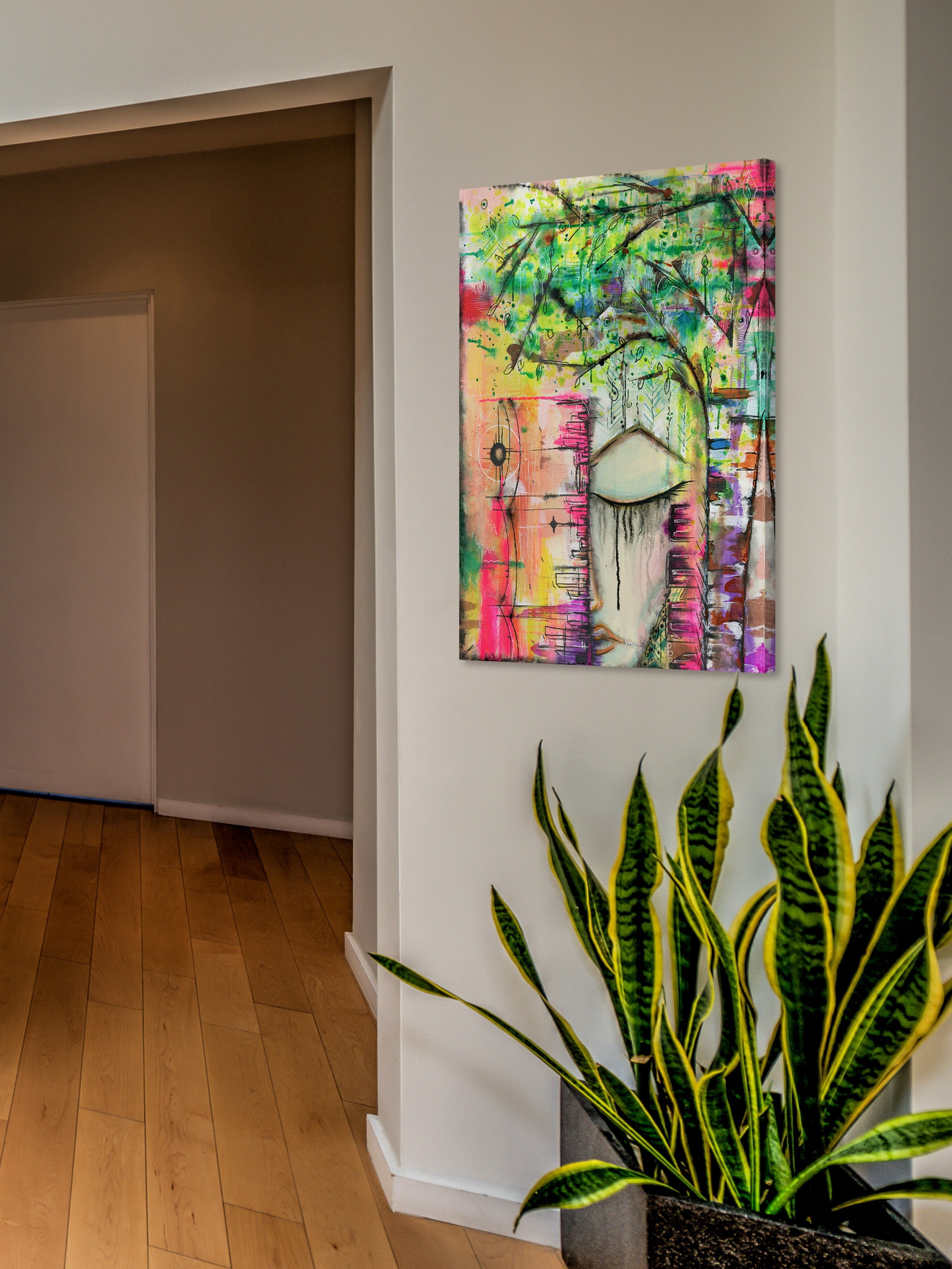"Seattle Skyline" Painting Print on Wrapped Canvas