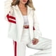 thumbnail image 3 of Conjunto Deportivo de Otoño para Mujer, 2 Piezas, Chaqueta Y2K A Rayas con Cremallera y Pantalones Anchos, Conjunto Deportivo A Juego L, 3 of 8