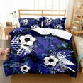 thumbnail image 1 of Tie Dye Football Duvet Cover Set, Sports Theme Bedding Sets 3D Soccer Print Duvet Cover Soft Brushed Microfiber, 1 of 6