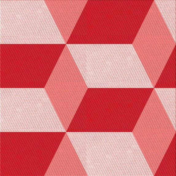 Ahgly Company Indoor Square Patterned Pastel Pink Area Rugs, 7' Square