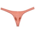 thumbnail image 2 of Botmois Sexy Mens Pouch Enhancing Thong Underpants Shiny Bikini Underwear Tangas Watermelon Red M, 2 of 3