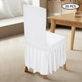 thumbnail image 4 of Chair Slipcovers, Chair Slipcovers with Skirt, Wedding Stretch Chair Cover Prote 40-55*40-55cm for Celebrations, Parties, Gatherings, 4 of 21