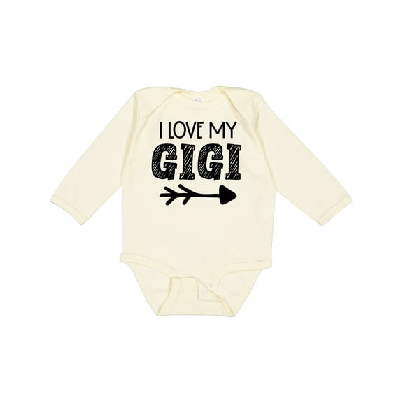 Inktastic I Love My Gigi with Arrow Boys or Girls Long Sleeve Baby Bodysuit