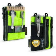 VIPERADE VE18-S-Xpac Small EDC Pouch Tool Organizer,Multifunction Small Tools Pouch with 6 Pockets,EDC Organizer Pouch for Men,Mini Pocket Pouch with Velcro Area for DIY-Hot Lime