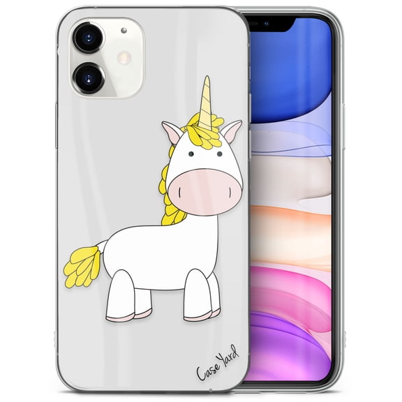 Case Yard iPhone-12-Mini Case Clear Soft & Flexible TPU Ultra Low Profile Slim Fit Thin Shockproof Transparent Bumper Protective Cover Drop Protective Cell Phone Cases (Unicorn)