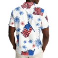 thumbnail image 6 of Hogleaql Mens Patriotic 4th Of July Shirts 4th Of July American Flag Print Short Sleeve Shirts Collared Button Dressy Beach Workout Shirts for Men Wine M, 6 of 6