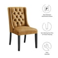 thumbnail image 3 of Side Dining Chair, Set of 2, Brown, Velvet, Modern Contemporary, Kitchen Room Cafe Bistro Restaurant Hospitality, 3 of 9