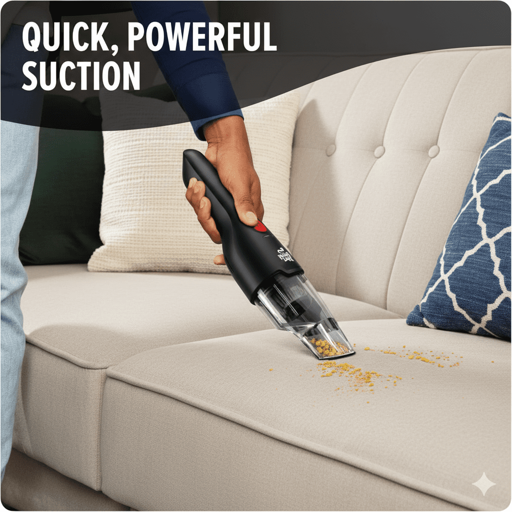 Dirt Devil Grab & Go+ 8V Cordless Hand Vacuum, Powerful and Lightweight, BD30100V, Black