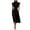 Black, variant on Kukoosong Women's Sleeveless Midi Dress, Stand Collar Cap Sleeve A-Line Dress, High Waist Pleated Casual Work Office Dress with Pockets