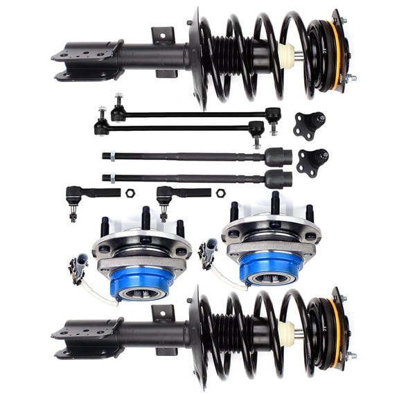 ECCPP Front Strut Spring Assembly, Stabilizer Bar Link, Ball Joint, Tie Rod End, Wheel Hug Fit for 2004 2005 2006 2007 2008 for Pontiac Grand Prix Set of 12