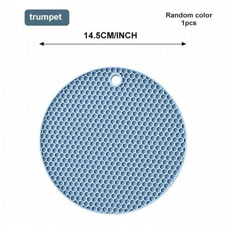 

TOPOINT 1/5/10pcs SiliconeTable Mat with Hanging Hole Heat-Resistant Anti-Slip Coasters Round ShapeTable Placemat for Kitc