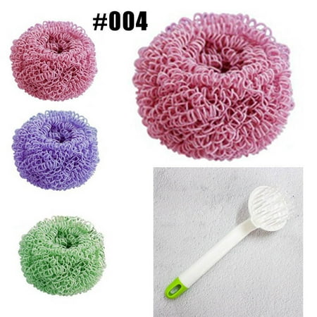 

Nanofibre Cleaning Ball with Handle Non-Stick Oil Pot Clean Brush Kitchen Tools Kit New