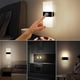 thumbnail image 5 of Aplique LED con sensor de movimiento interior, lámpara de pared con pilas, luz nocturna, batería recargable por USB, acrílico, sensor de movimiento, iluminación de pared, 2 piezas, 3000 K [Clase de eficiencia energética E] Rojo Verde, 5 of 5