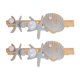 thumbnail image 1 of Juego de 2 pinzas para el pelo con forma de estrella de mar y concha, pinzas de cocodrilo con forma de estrella de mar para mujer, accesorios para peinado y sombreros., 1 of 6