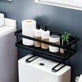 thumbnail image 6 of YOYTOO Over the Toilet Storage Shelf, Freestanding Bathroom Shower Caddy Organizer Behind Toilet Stand Shelves Towel Rack, Black, 6 of 8