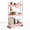 3 Tier Pink, variant on Magshion Slim Rolling Cart, 3-Tier Plastic Utility Cart, Storage Cart Easy Assemble for Bathroom, Kitchen, Warehouse, White