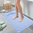 thumbnail image 4 of Non-Slip Bath Mat with Suction Cups | Dolphins Design Foot Scrubber | PVC Waterproof Floor Mat for Shower & Bathtub | 35x70cm Quick-Dry Bathroom Mat in 5 Colors, 4 of 6