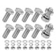 thumbnail image 1 of Uxcell Paquete de 10 Tornillos de Cabeza Hexagonal con Tuercas, Arandelas Planas y de Bloqueo M8x16mm, 1 of 1