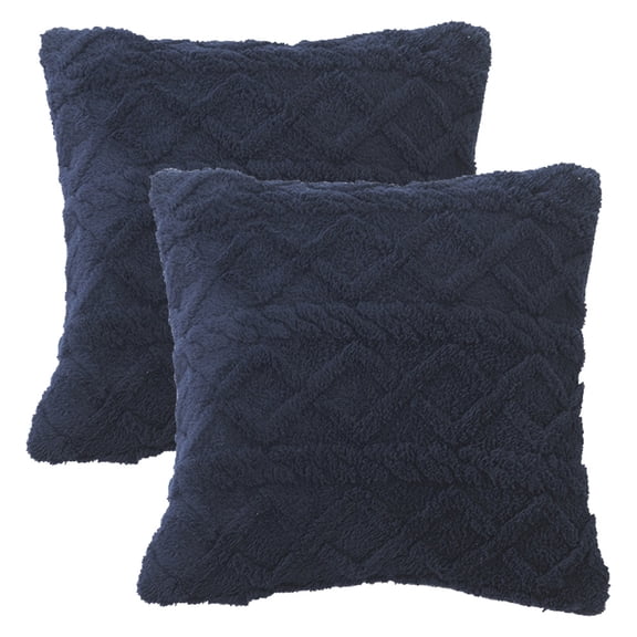 Pack of 2 Throw Pillow Covers Decorative Farmhouse Couch Pillow Case Soft Plush Square Pillowcase-Style 1-45*45cm-Style 1