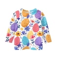 thumbnail image 4 of LTTVQM Easter Shirts for Girls 3/4 Sleeve Funny Rabbit Eggs Print T Shirts Loose Fit Round Neck Blouse Trendy Outfits Multicolor 12-13 Years, 4 of 5