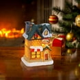 thumbnail image 4 of LED Glowing Christmas Cottage,Christmas Decorations Resin Snow Village Desktop Ornament with Warm White Light, Night Light for Holiday Decor, Shelf Table Display, and Festive Home Centerpiece, 4 of 4