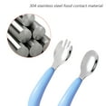 thumbnail image 4 of Utensilios para niños pequeños con estuche, cucharas y tenedores para niños que se alimentan solos, cubiertos de acero inoxidable para bebés, juegos de cubiertos para niños, 4 of 5