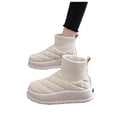 thumbnail image 1 of Zapatos de mujer moda informal, de felpa sólida, cálidos, botas de nieve, zapatillas para correr, botas vaqueras., 1 of 5