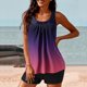 thumbnail image 4 of Traje de baño de dos piezas para mujer, trajes de baño para mujer, traje de baño de dos piezas con espalda de tirantes y estampado conservador para mujer, vestido de baño para mujer, 4 of 6