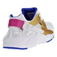thumbnail image 3 of Nike Huarache Run (GS) Big Kids Shoes White/Metallic Gold/Racer Blue 654280-109, 3 of 6