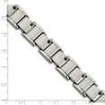 thumbnail image 4 of White Stainless Steel bracelet Men's Diamond Black 8.5 in 12 mm, 4 of 4