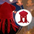 thumbnail image 5 of Segolike Octopus Headwear Hat Octopus Shaped Hat Costume Headwear Animal Cap Party Hat Cosplay Headgear Comfortable Flannel Suitable for Role Playing Gift Givi red, 5 of 8