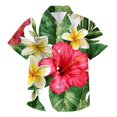 thumbnail image 6 of NOEGOEU Boys Button Down Hawaiian Shirt Short Sleeve Beach Shirt Kids Graphic Tees Tops 5-14 Years (Green,6-7 Years), 6 of 6