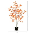 thumbnail image 4 of Nearly Natural Paper Birch Fall Harvest Artificial Potted Tree - 4', 4 of 4