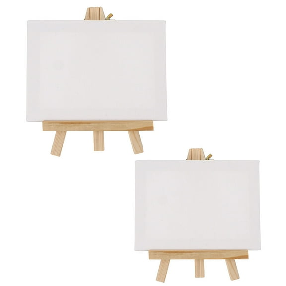 Easel Small Display Stand Artist Tabletop Tripod Student 2 Sets Fold Desktop Artwork Cloth Shelves Painting