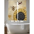 thumbnail image 5 of Farmhouse Sunflowers Sheer Curtains 72 Inch Length 2 Panels Set Window Treatments, Vintage Bees Airplane Country Floral Rod Pocket Semi Curtains for Living Room/Bedroom/Kitchen Décor, 104"W x 72"L, 5 of 7
