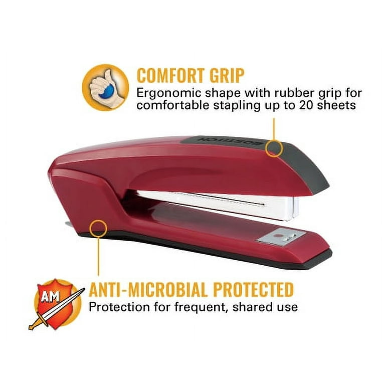 Ascend Stapler, 20-Sheet Capacity, Red Ascend Stapler, 20-Sheet Capacity, Red