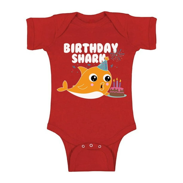 Awkward Styles Shark Bodysuit Short Sleeve Shark Birthday Party