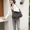 thumbnail image 3 of Canvas Crossbody Bags for Women Trendy Tote Purses Work Shoulder Multi-pocket Handbags, 3 of 9
