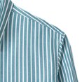 thumbnail image 5 of VBTAPA Mens Cotton Casual Button Down Shirts Lapel Long Sleeve Striped Shirt Big and Tall Dress Shirts Office Work Shirt with Chest Pocket Blue XXXL, 5 of 7