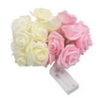 thumbnail image 2 of DAMAI 4.9 Feet 20 LED Rose Flower Fairy Lights String Lights Battery Operated Wedding Home Party Events Holiday Romantic Decoration (4.9 Feet 20 Led, Pink+Warm White), 2 of 9