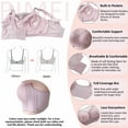 thumbnail image 6 of BIMEI Women Mastectomy Bra Breast Prosthesis with Pockets Wirefree Comfort Plus Size Everyday Bra 2437,Purple,36 for B/C/D, 6 of 6
