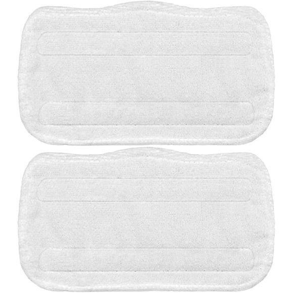 NOLITOY 2Pcs Steam Mop Pads Replacement, Washable Reusable Dirt Clean Steamer Mop Pads for Shark S3101 White