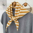 thumbnail image 4 of Stylish Neckerchief Classic Striped Triangular Scarf Knitted Fashion Accessory for Heads and Shoulders for Winter Wear, 4 of 4