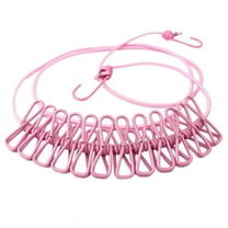 D Retractable Clothes Drying Rack Rope with 12 Clips Portable Clothesline Clothing Line for Laundry Drying Line Camping