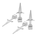 thumbnail image 2 of MOVTOTOP 4Pcs Silver Iron Fence Post Caps for DIY Enthusiasts and Professionals Outdoor Use, 2 of 6